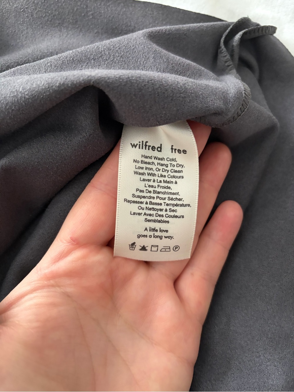 Aritzia Wilfred Gray Homecoming Event Faux Suede Mini Slip Dress XS Like New - Picture 6 of 9